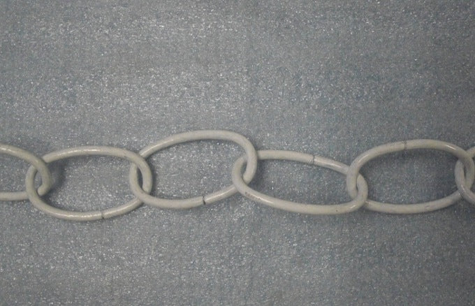 Lightweight Oval Chain in White - 1.5 inch Link