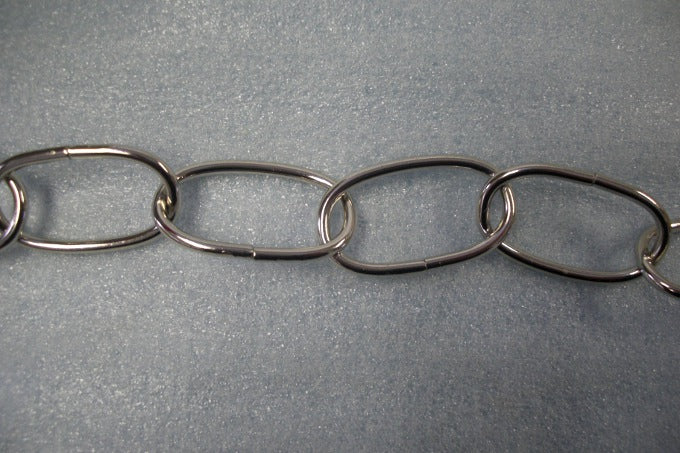 Economy Lightweight Chain - Chrome Effect - 1-1/2" Link - Sold in 150ft Spool