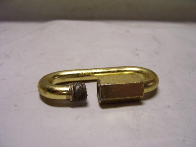 Quick Link Steel Chain Connector with Brass Finish - 5/16" Thick