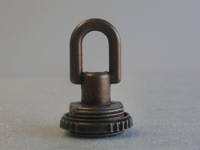 Antique Shiny Brass Screw Collar Loop w/ Wireway