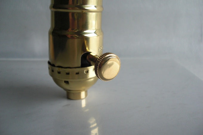 3-WayTurn Knob Socket w/Rmvbl Knb - L.S.S.-Brass