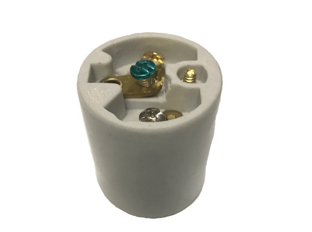 Porcelain Keyless Socket Edison Base with Ground Screw