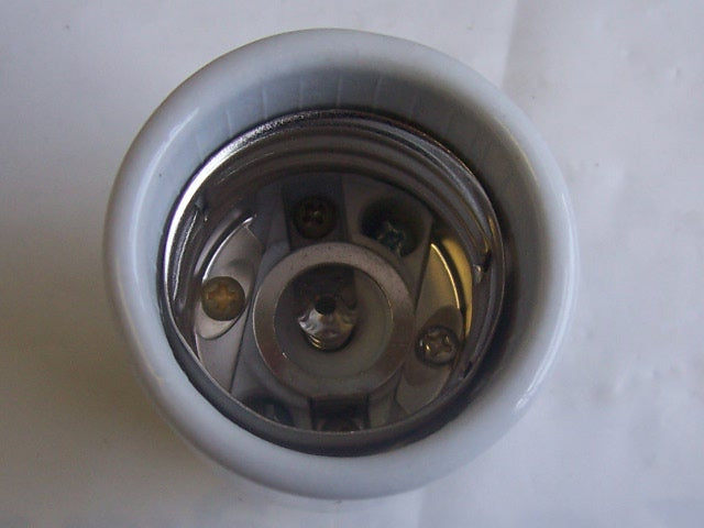 Mogul Base 3 Terminal Porcelain Socket