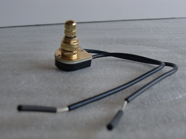 Brass Turn Knob Switch - 3/8" shank