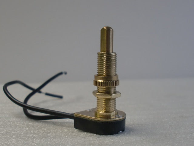 Brass Push Button Switch with a 1-1/2" Shank