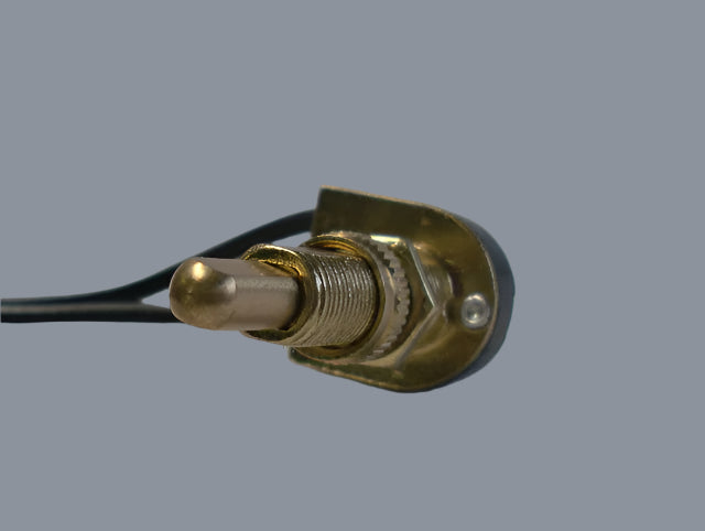 Brass Push Button Switch with a 1-1/2" Shank