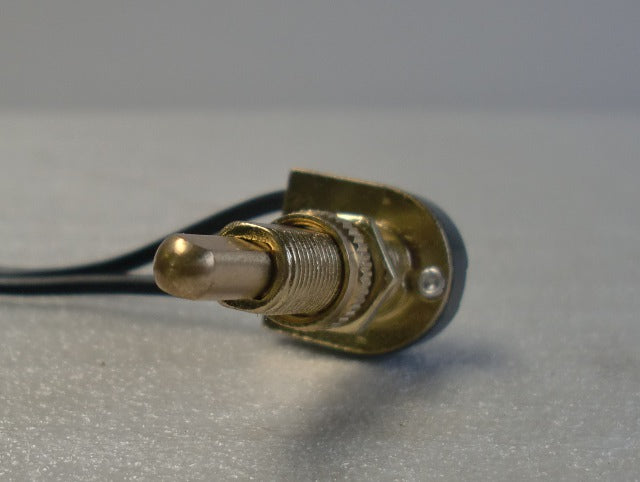 Brass Push Button Switch with a 1-1/8" Shank