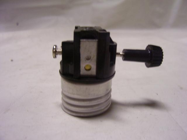 Interior Medium Base Socket 3-Way Turn Knob 6/32 knob threading