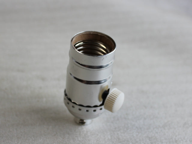 Built in dimmer - nickel plated socket