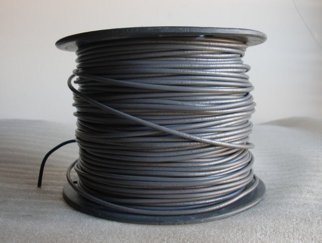 Foot of Approved Single Plastic Covered Gray Fixture Wire