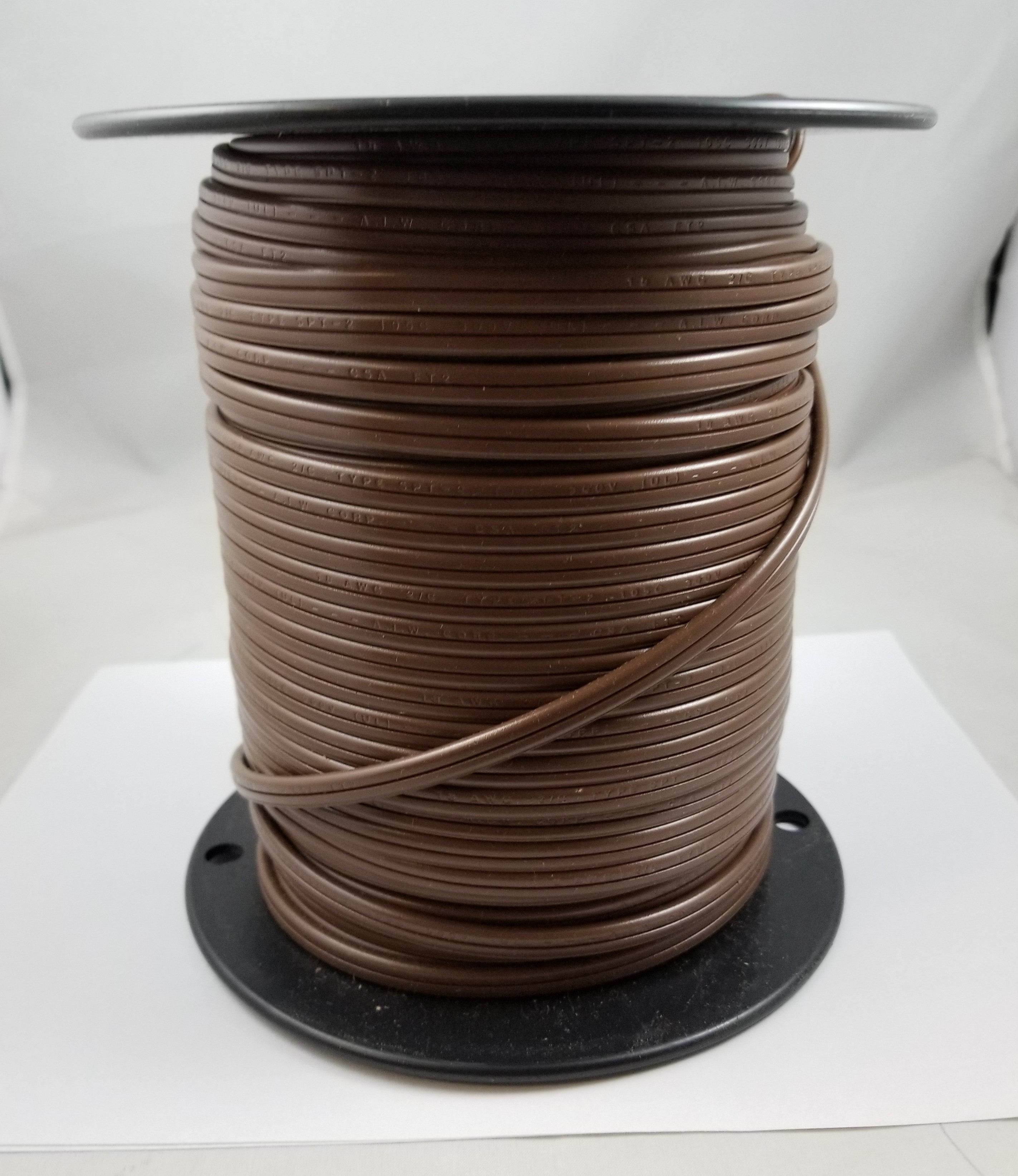 Plastic Parallel Lamp Cord - Brown - No.18 SPT2 250ft spool