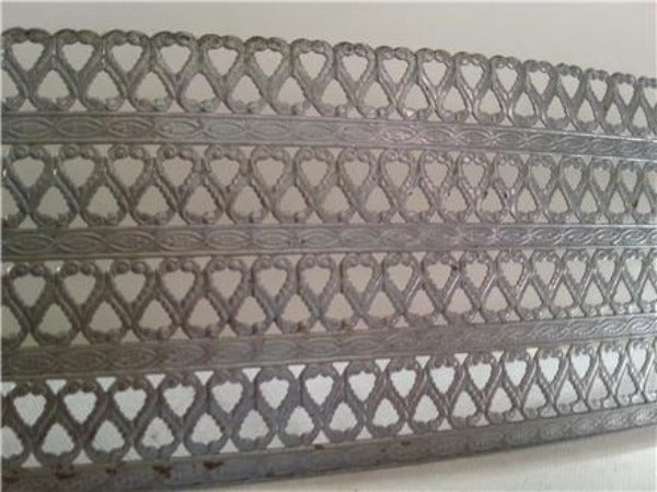 4" Steel Banding in Intricate Lattice Design (Unfinished).