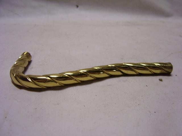 Brass Rope Pin-Up Arm - Polished & Lacquered - 2" High - 4-3/4"