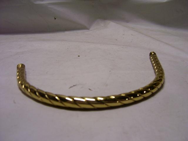 Rope Brass Half Moon Arm - Polished & Lacquered - 6-3/4" Long -