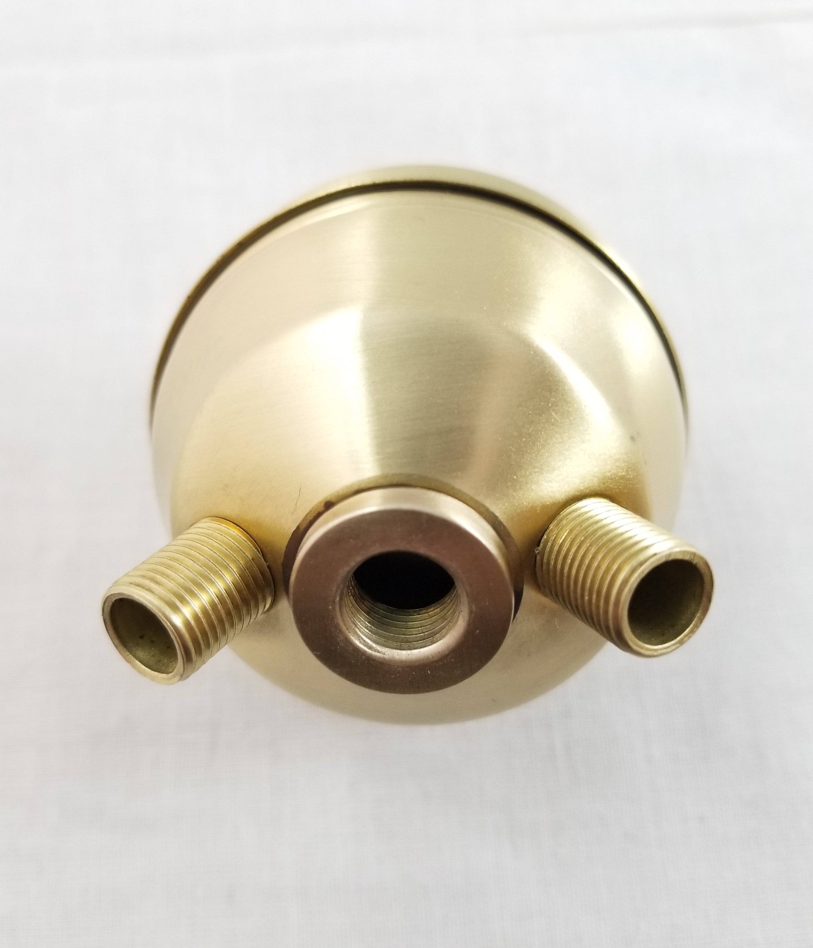 Cluster Head - Solid Brushed Brass - Bottom Tapped 1/8 IP - Less Finial
