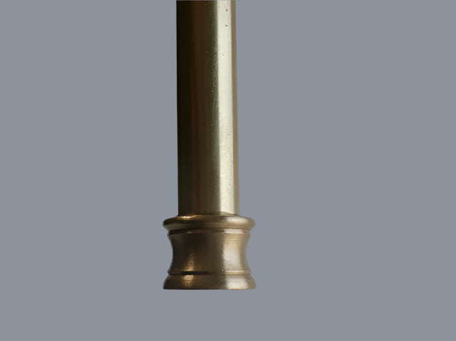 Polished Brass - 2 Light Cluster w/ 8" Pipe & Finial