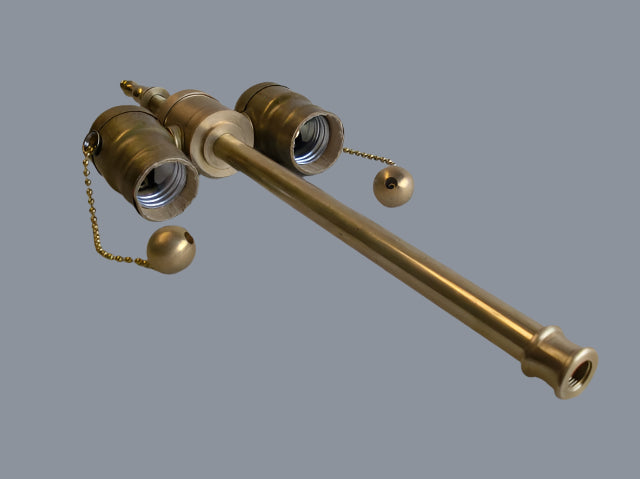 Solid Brass Socket Cluster Pipe (8 inches)