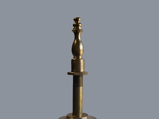 Unfinished Brass - 2 Light Cluster w/ 8" Pipe & Finial