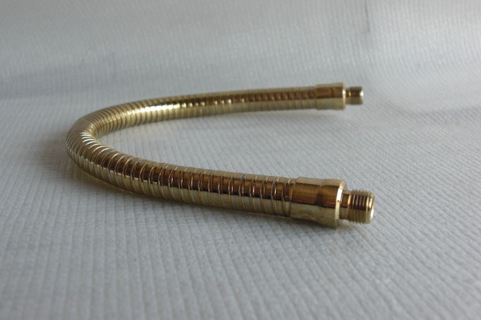 18" Long Brass Plated Flex Arm - Threaded Each End 3/8 IPS M x 3/8 IPS M