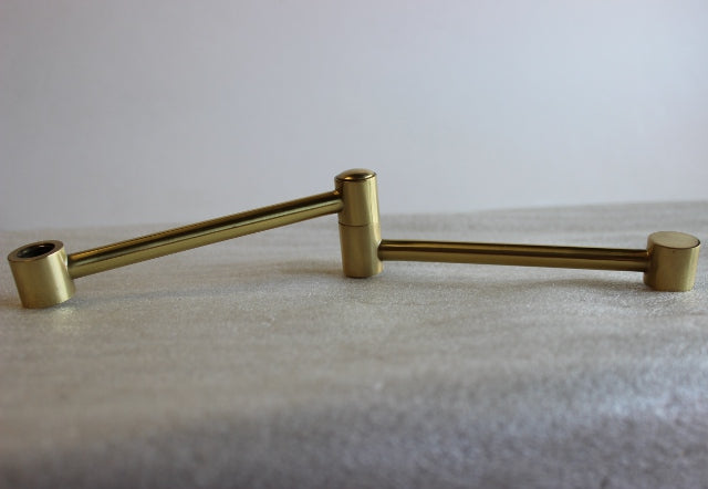 Brass Swing Fixture Arm - Polished & Lacquered - 1/8 IP F