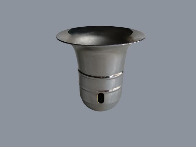 5-1/2" Chrome Spun Brass Torchiere Holder