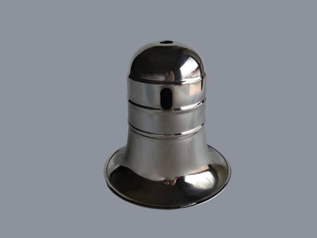 5-1/2" Spun Brass Torchiere Shade Holder in Sleek Chrome Plating.