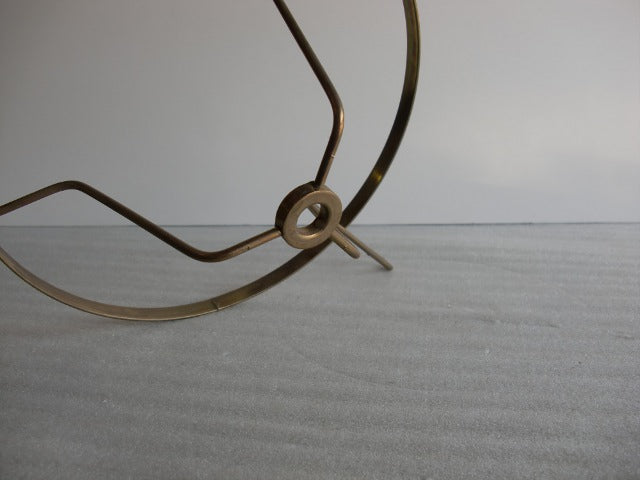 7" Simple Brass Plated Holder with Hooks