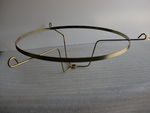 12" Simple Brass Holder with Hooks