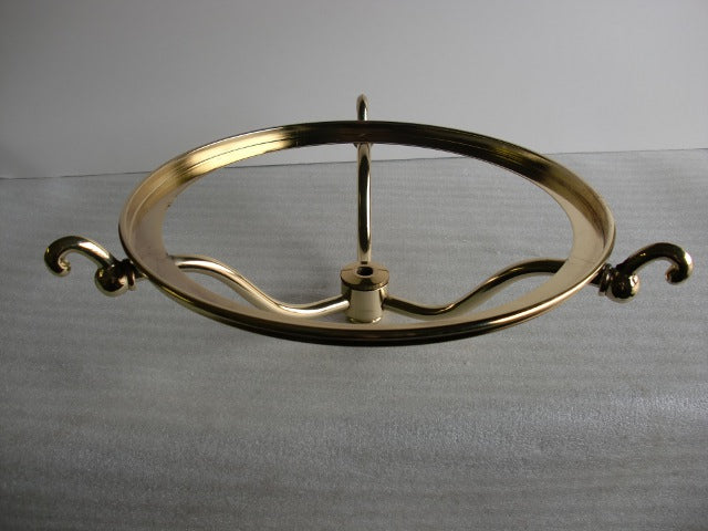 10" Elegant Spun Holder w/ Cast Brass Hooks