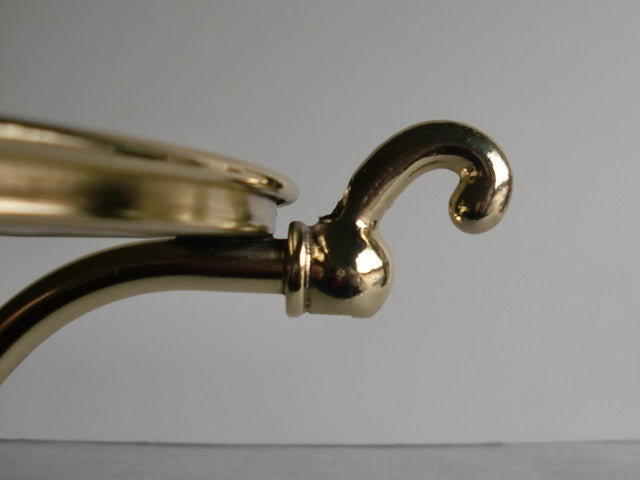 10" Elegant Spun Holder w/ Cast Brass Hooks