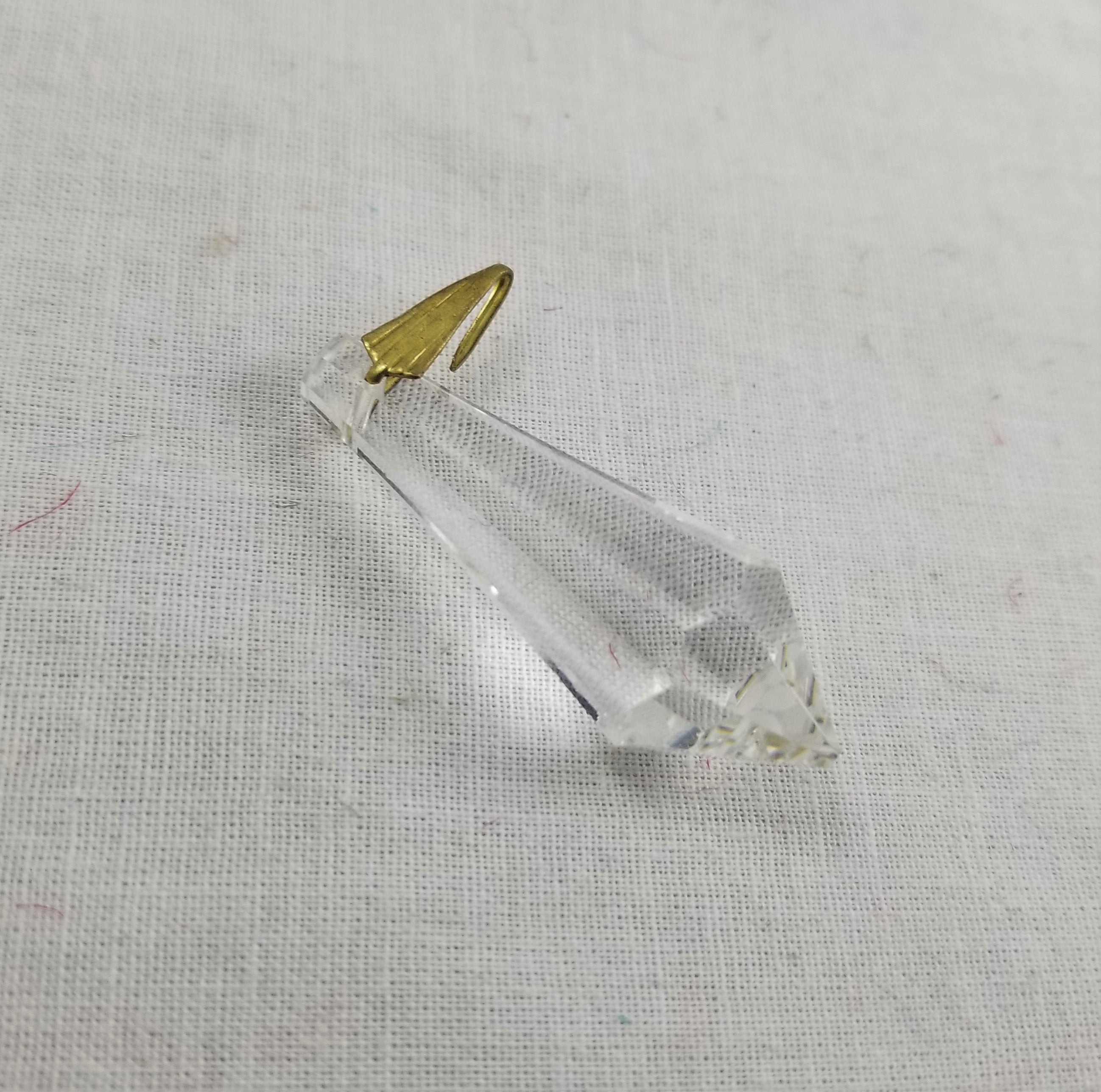 Prism Pinned Crystal Approximately 2 inches length