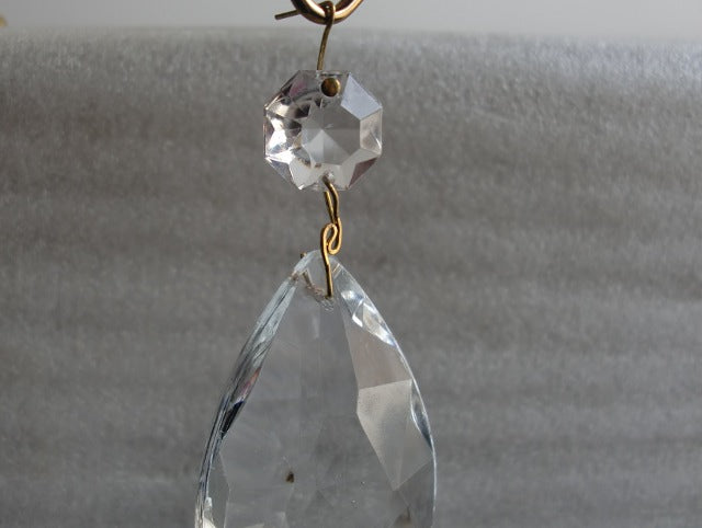 2-1/2" Crystal Pendalogues with Brass Pins (READ DESCRIPTION)