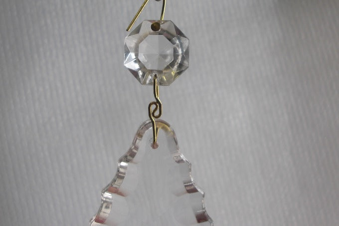 2-1/2" Crystal French Pendulux with Brass Clip
