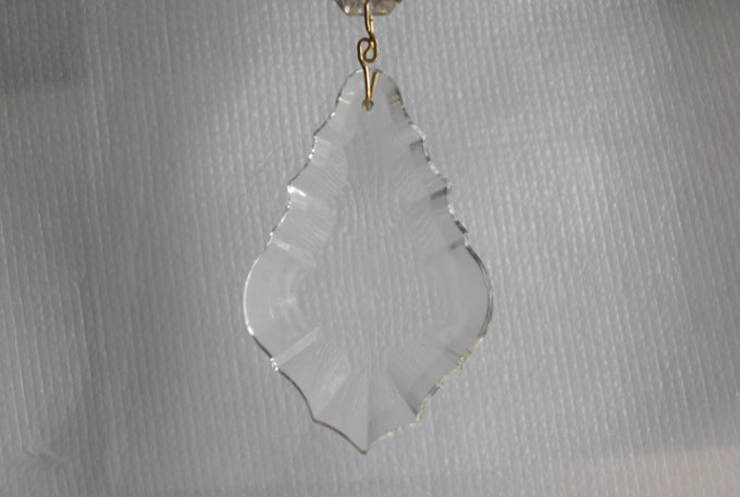 2-1/2" Crystal French Pendulux with Brass Clip