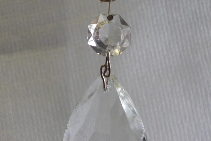 Crystal Pendalogues 1-1/2" Long - Clear w/ Chrome Pins (READ DESCRIPTION)