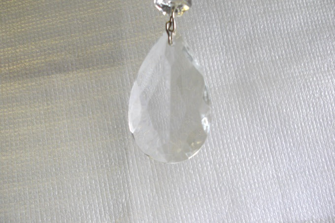 2-1/2" Crystal Pendalogues with Silver Pins