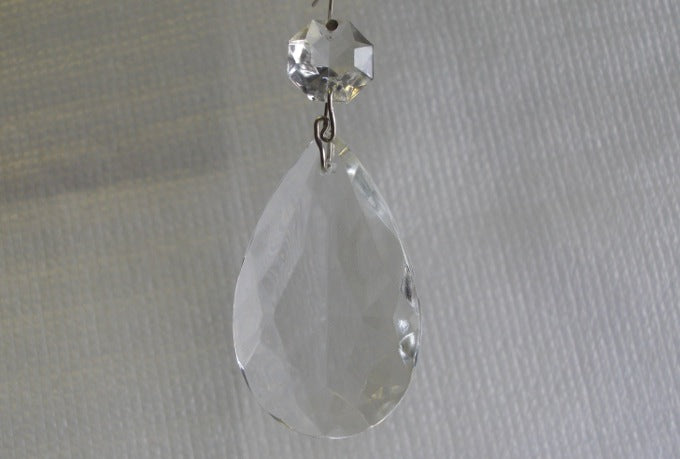 2-1/2" Crystal Pendalogues with Silver Pins