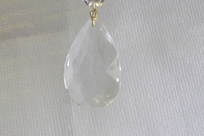 Crystal Pendalogues - 1-1/2" long - Clear (READ DESCRIPTION)