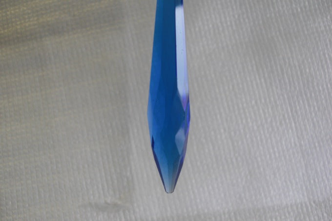 Blue Crystal Prism-3" Brass Pins