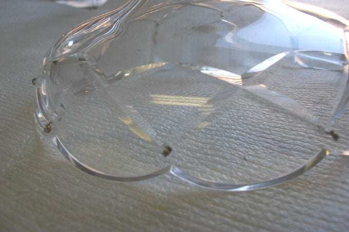 Cut Crystal Dish - 6" Diameter - 10 Pin Holes