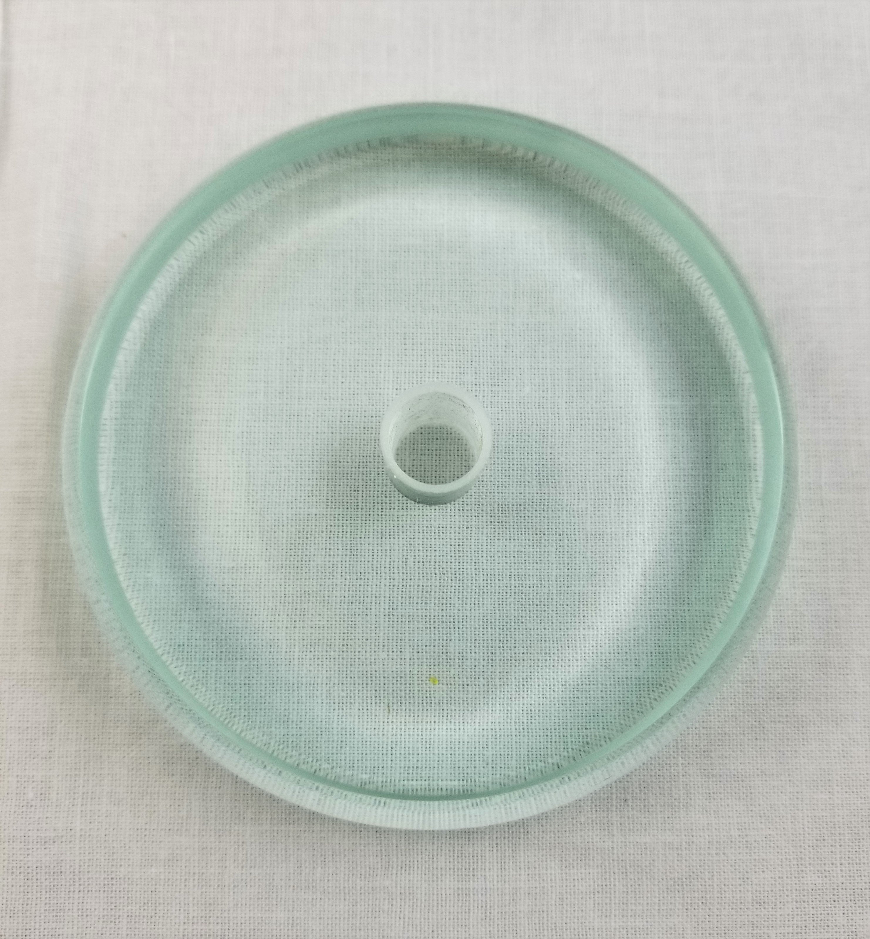 3-1/2" dia. glass ring or break, ht. 1/2", 7/16" hole