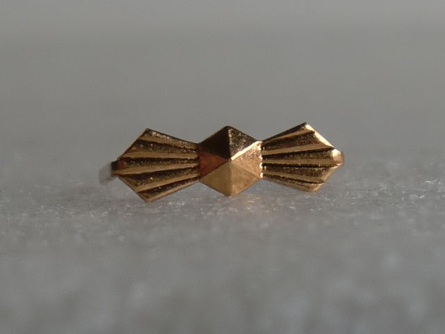 Larger Gold Bowtie Prism Pin