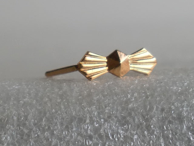 Smaller Gold Bowtie Prism Pin