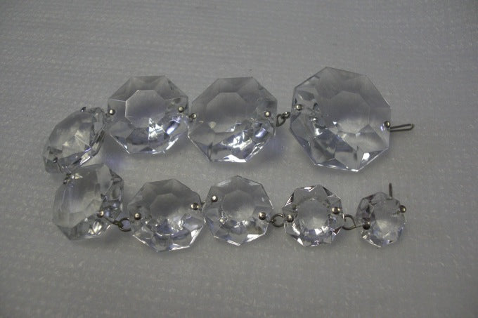 9" Crystal Graduated Beads with Chrome Pins