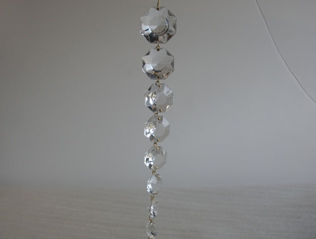 9" Crystal Graduated Beads with Brass Pins