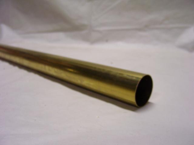 3 Foot Brass Pipe - Unfinished - 1-1/4" O.D. Brass