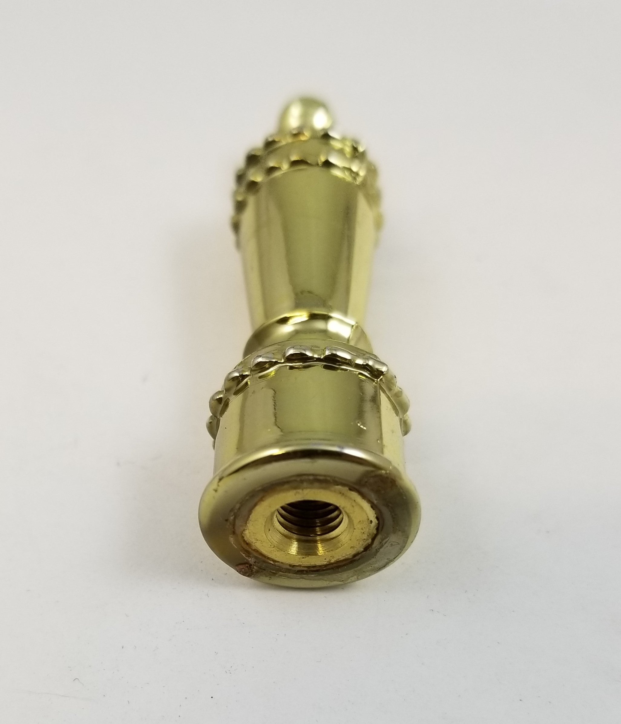 Plastic Finial in Brass - tapped 1/4-27