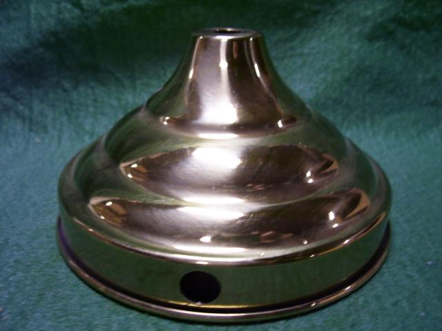 Spun Brass Bases 5"bottom - polished