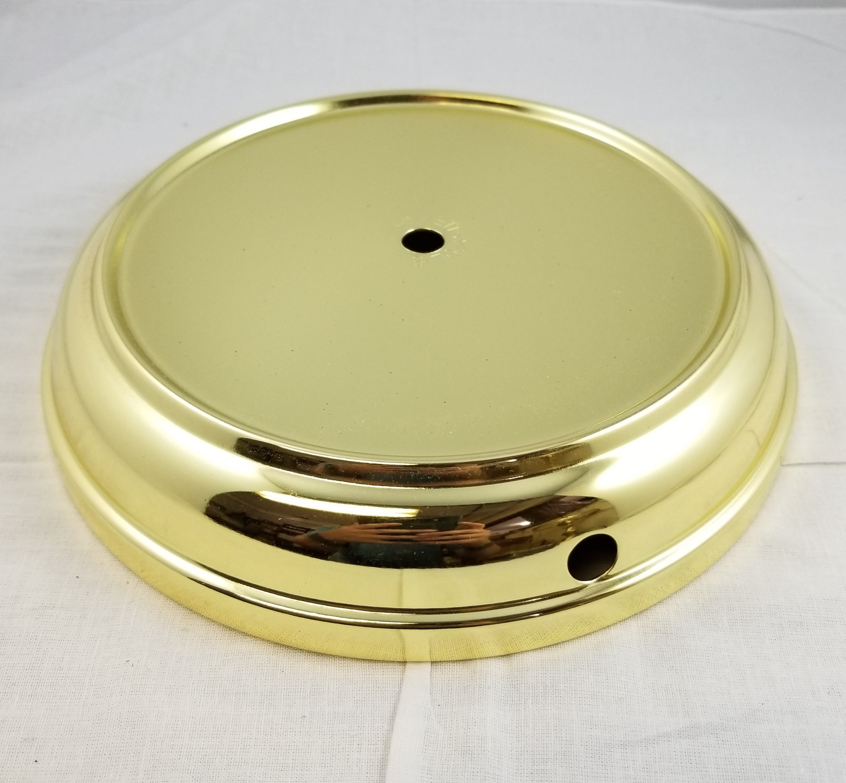 Steel Brass Plated Polished and Lacquered Base