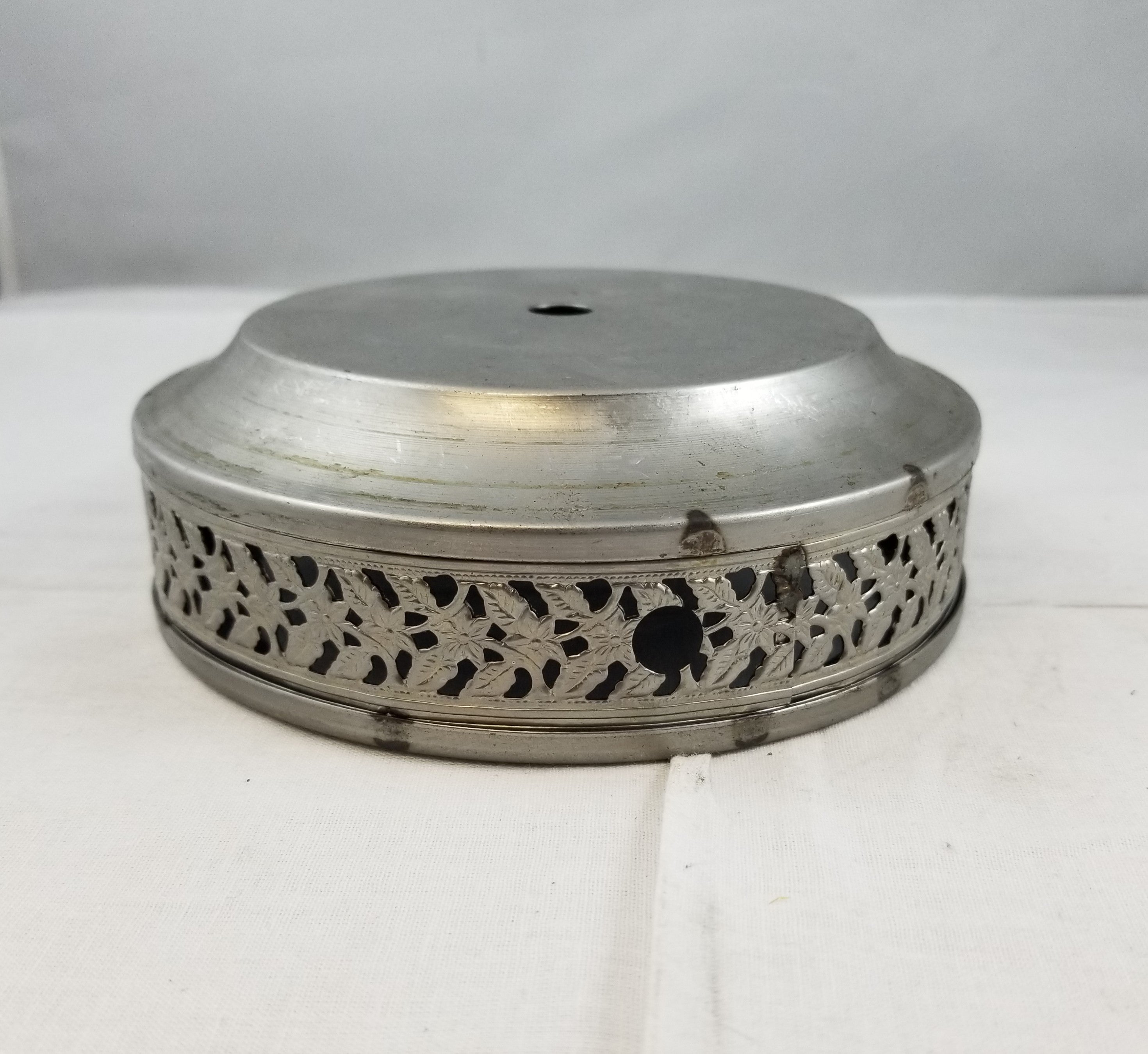 4-1/8"top - 1-3/4"ht.- Unfinished Steel Base